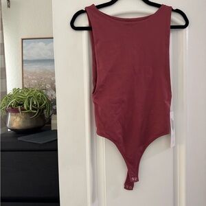 Mauve / Burgundy low side Bodysuit